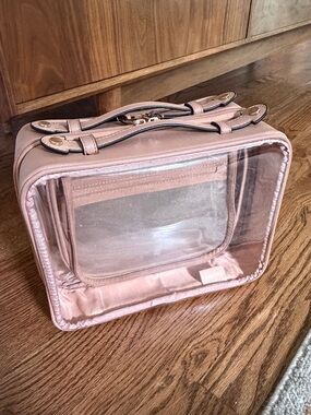 Calpak Mauve Clear Travel Cosmetic Case, Large